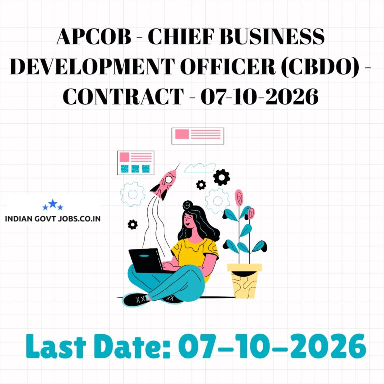 APCOB Chief Business Development Officer (CBDO) Recruitment 2026
