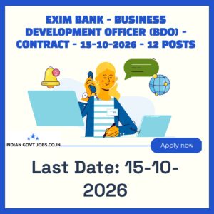 Exim Bank Business Development Officer (BDO) Recruitment 2026