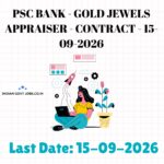 PSC Bank Gold Jewels Appraiser Recruitment 2026
