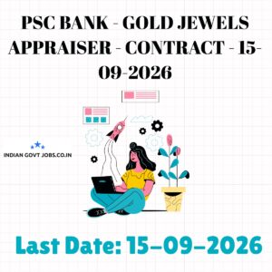 PSC Bank Gold Jewels Appraiser Recruitment 2026