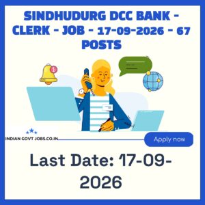 Sindhudurg DCC Bank Clerk Recruitment 2026