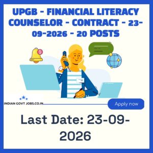 UPGB Financial Literacy Counselor Recruitment 2026