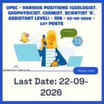 UPSC Geologist Recruitment 2026