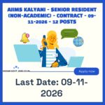 AIIMS Kalyani Senior Resident (Non-Academic) Recruitment 2026