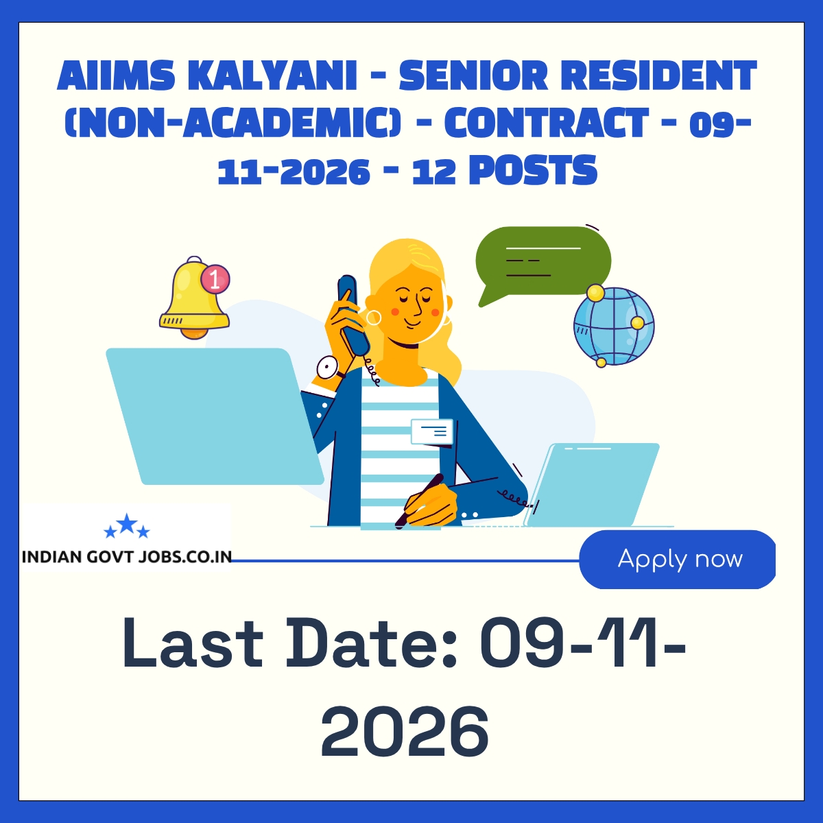 AIIMS Kalyani Senior Resident (Non-Academic) Recruitment 2026