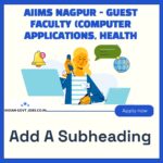AIIMS Nagpur Guest Faculty - Computer Applications Recruitment 2026
