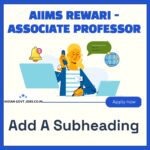 AIIMS Rewari Associate Professor Recruitment 2026