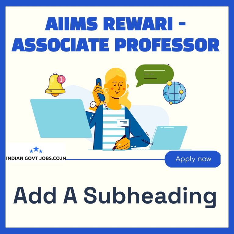 AIIMS Rewari Associate Professor Recruitment 2026
