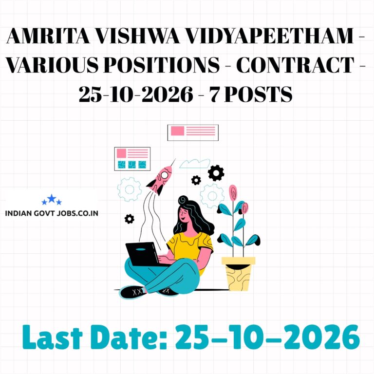 Amrita Vishwa Vidyapeetham, Kollam, Kerala STEM Lead Recruitment 2026