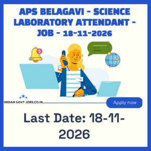 APS Belagavi Science Laboratory Attendant Recruitment 2026