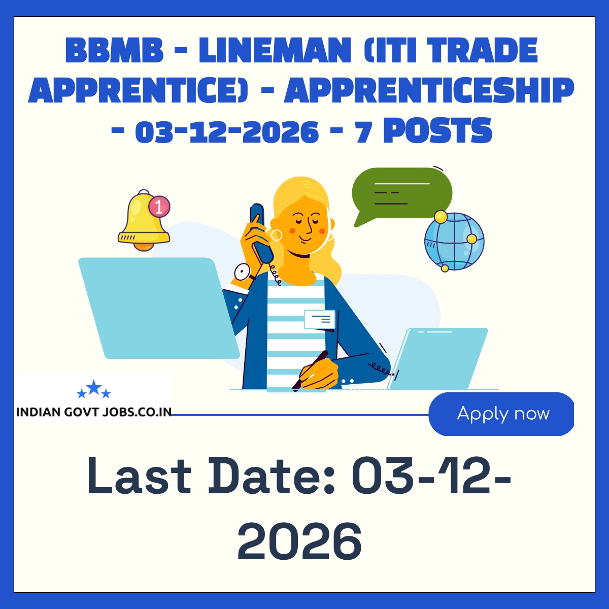 BBMB Lineman (ITI Trade Apprentice) Recruitment 2026