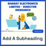 BEL Director (Research & Development) Recruitment 2026