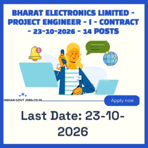 BEL Project Engineer - I Recruitment 2026