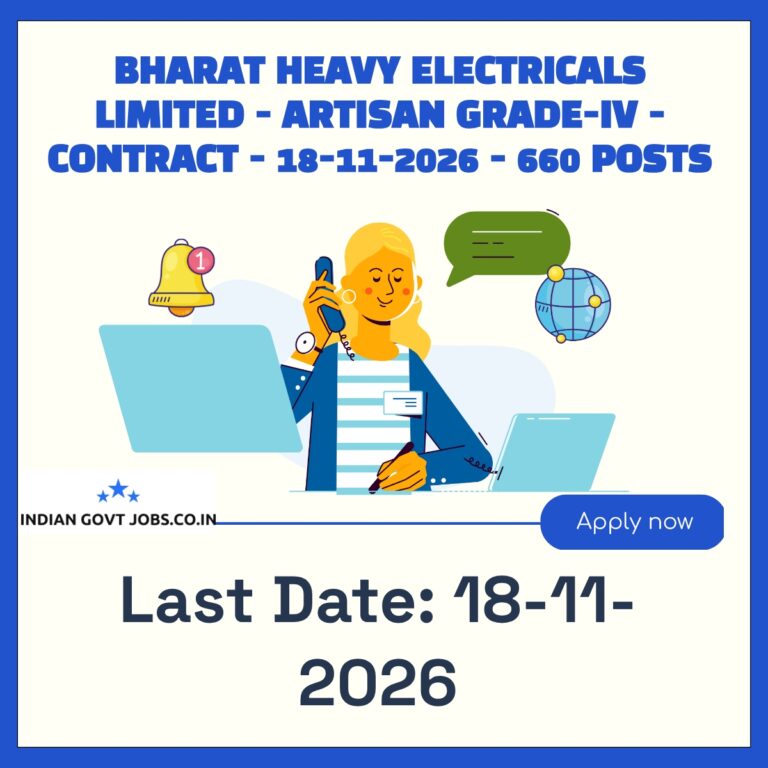 BHEL Artisan Grade-IV Recruitment 2026