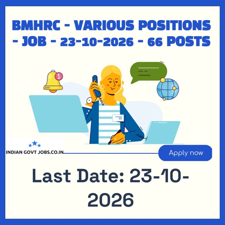 BMHRC Engineer - Civil Recruitment 2026
