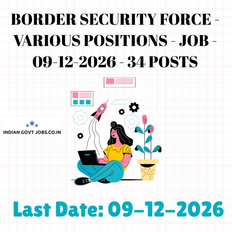 BSF Sub-Inspector (Medic) Recruitment 2026