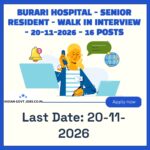 Burari Hospital Senior Resident - OBG Recruitment 2026