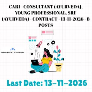 CARI Consultant (Ayurveda) Recruitment 2026