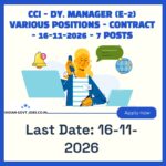 CCI Dy. Manager (E-2) Production Recruitment 2026