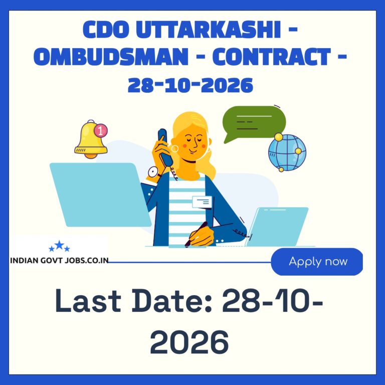 CDO Uttarkashi Ombudsman Recruitment 2026