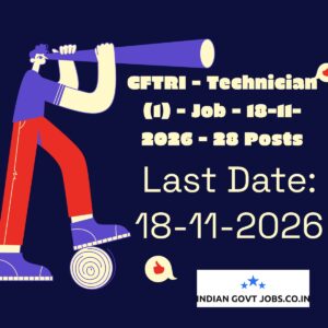 CFTRI Technician (1) Recruitment 2026
