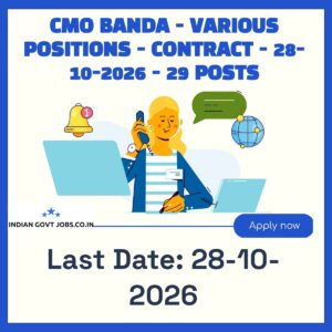 CMO Banda Medical Officer Recruitment 2026