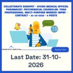 Collectorate Siddipet AYUSH Medical Officer Recruitment 2026