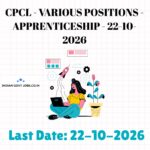 CPCL Trade Apprentice (ITI Passed) Recruitment 2026