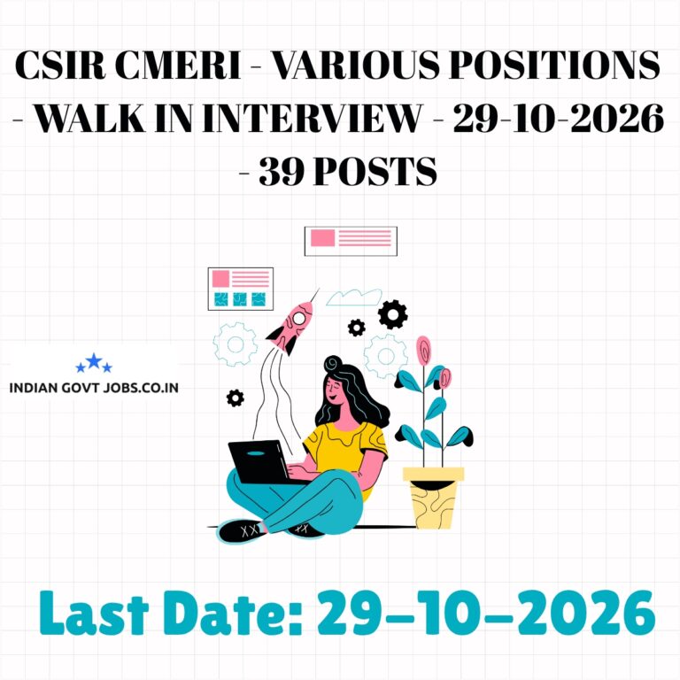CSIR CMERI Project Assistant Recruitment 2026