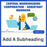 CWC Assistant Manager (General) Recruitment 2026