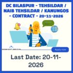 DC Bilaspur Tehsildar Recruitment 2026