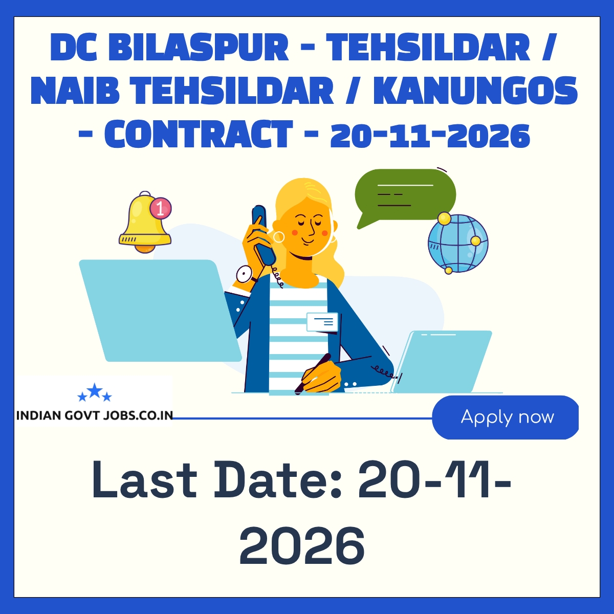 DC Bilaspur Tehsildar Recruitment 2026