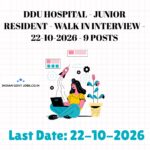 DDU Hospital Junior Resident Recruitment 2026