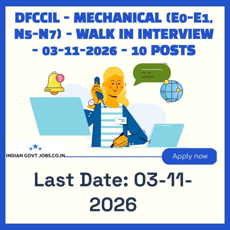 DFCCIL Mechanical (E0-E1) Recruitment 2026