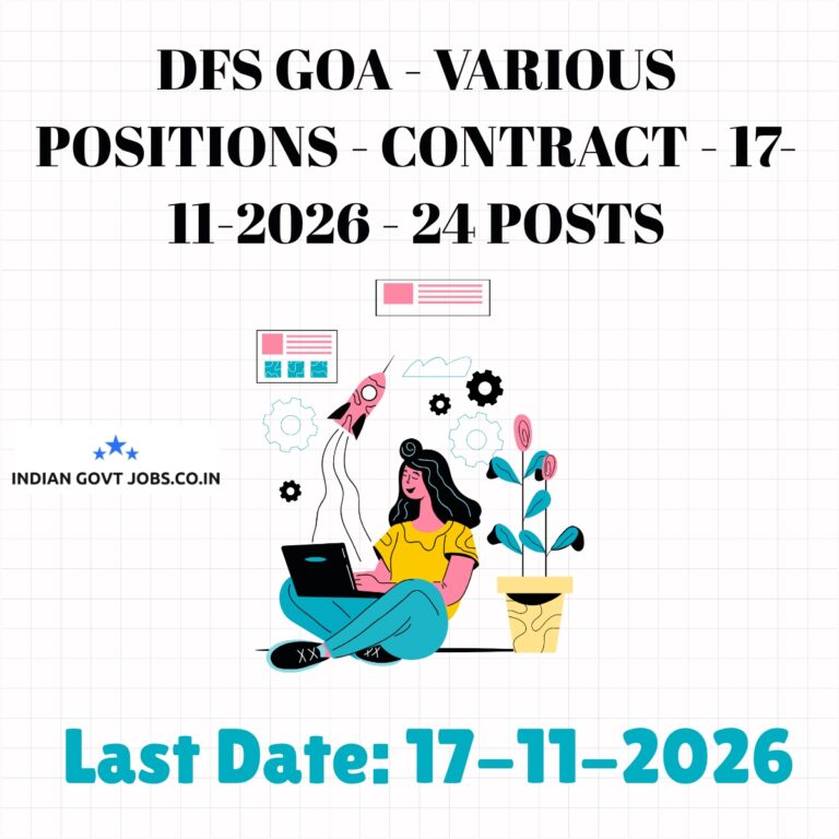 DFS Goa Scientific Officer (SOC) Recruitment 2026
