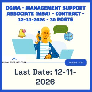 DGMA Management Support Associate (MSA) Recruitment 2026