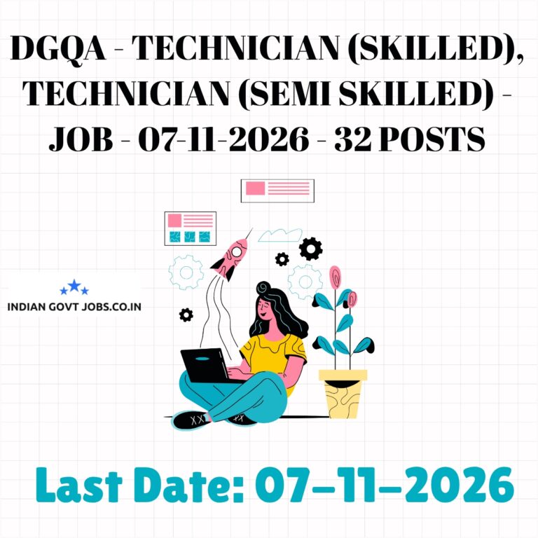 DGQA Technician (Skilled) Recruitment 2026