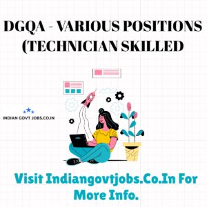 DGQA Technician (Skilled) Recruitment 2026