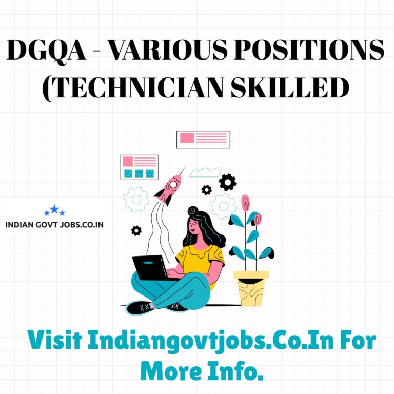 DGQA Technician (Skilled) Recruitment 2026