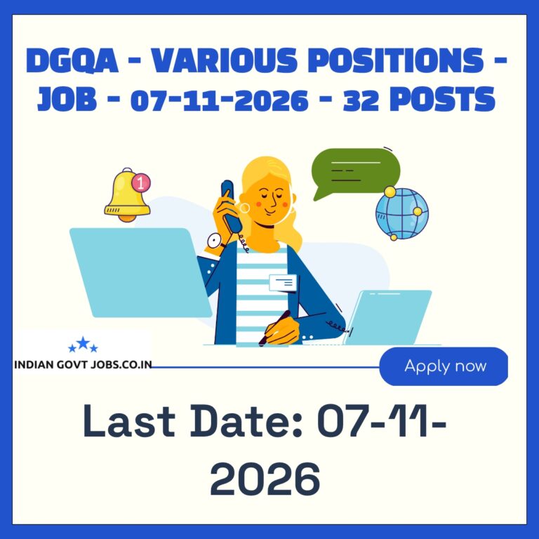 DGQA Technician (Skilled) Recruitment 2026