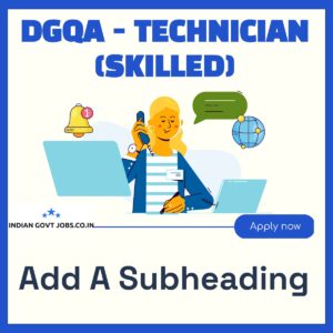DGQA Technician (Skilled) Recruitment 2026