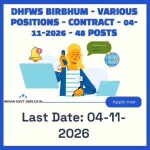 DHFWS Birbhum Medical Officer AYUSH (MHT) under RBSK (Male) Recruitment 2026