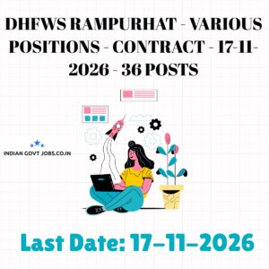 DHFWS Rampurhat Medical Officer - AYUSH (MHT) Recruitment 2026