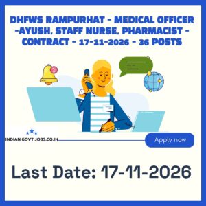 DHFWS Rampurhat Medical Officer -AYUSH (MHT) Recruitment 2026