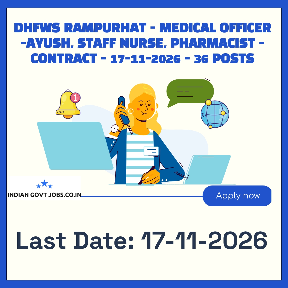 DHFWS Rampurhat Medical Officer -AYUSH (MHT) Recruitment 2026