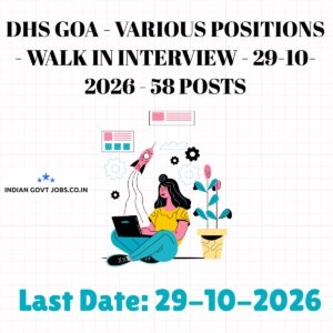 DHS Goa Surgeon Recruitment 2026