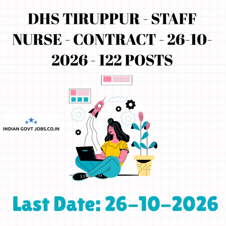 DHS Tiruppur Staff Nurse Recruitment 2026