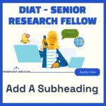 DIAT Senior Research Fellow (SRF) Recruitment 2026