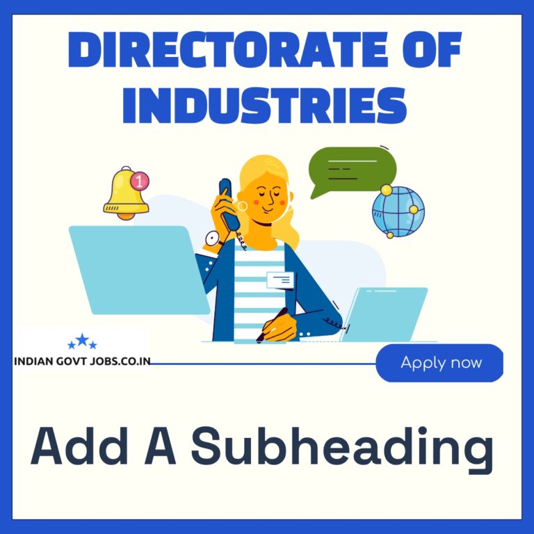 Directorate of Industries & Commerce Extension Officer (Industry) Recruitment 2026