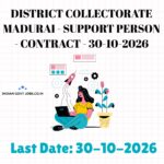 District Collectorate Madurai Support Person Recruitment 2026